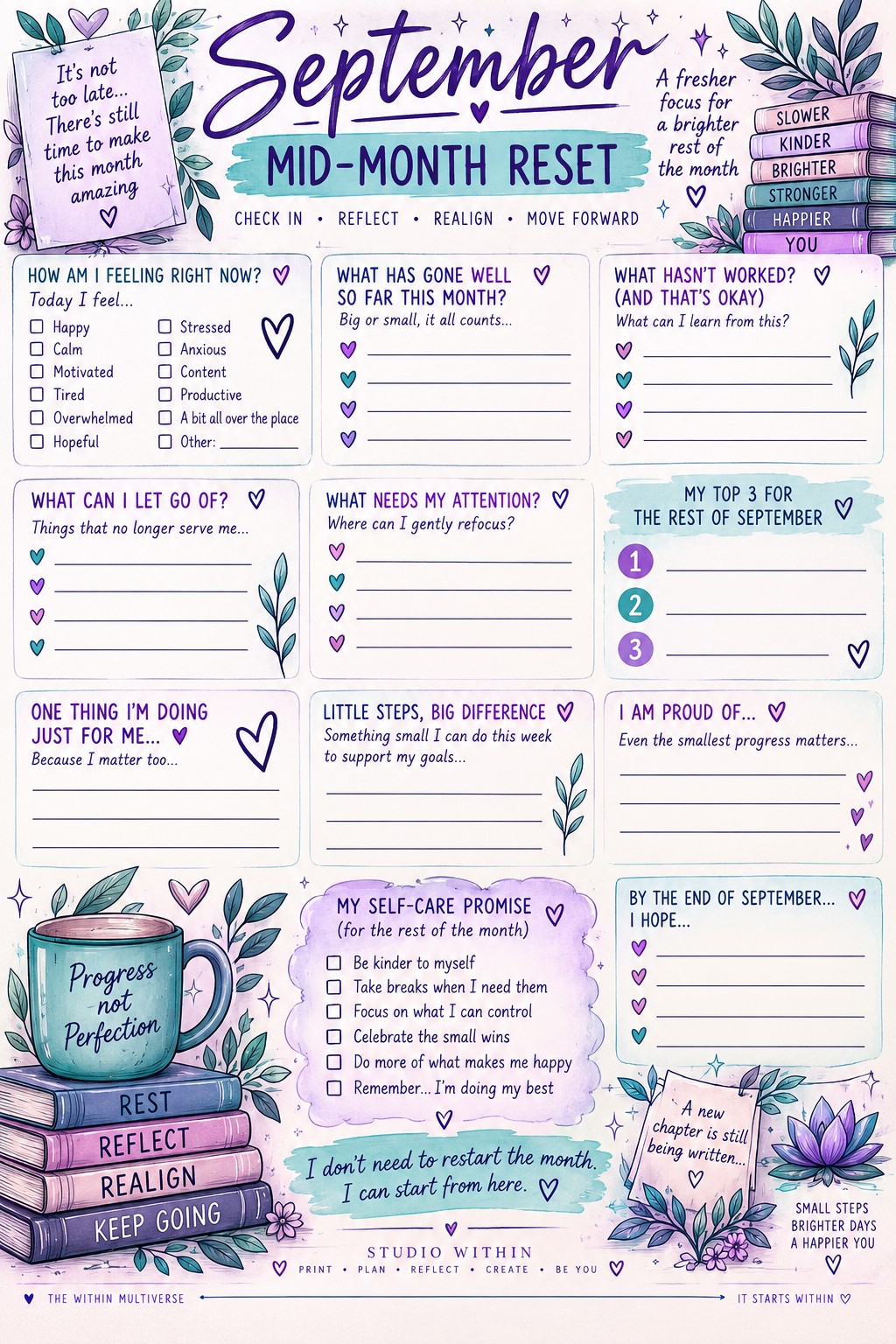FREE September Mid-Month Reset | Printable