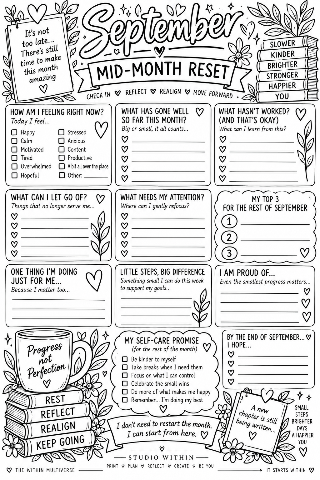 FREE September Mid-Month Reset | Printable