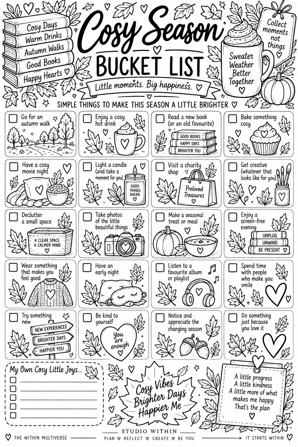 FREE Cosy September Bucket List | Printable