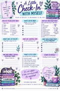 FREE A little check in with myself | Printable Self-Care Check-In
